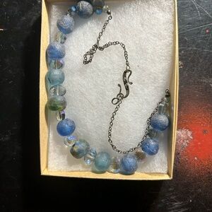 Elegant Blue Beaded Necklace